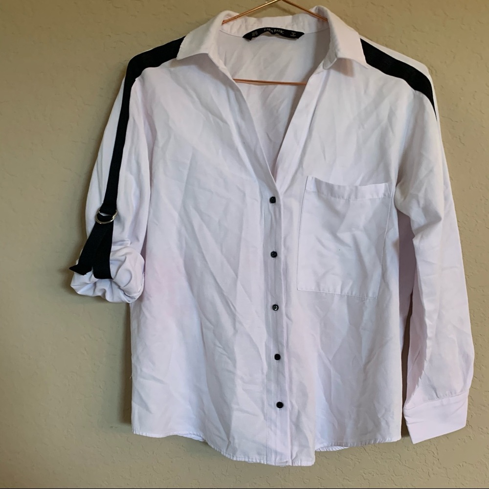 Zara Basic Button Down Shirt Size Xs - image 1
